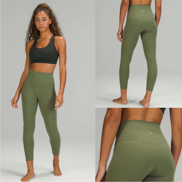 Lululemon Align Pant Leggings  25" Willow Green Nulu size 16 - Picture 1 of 8